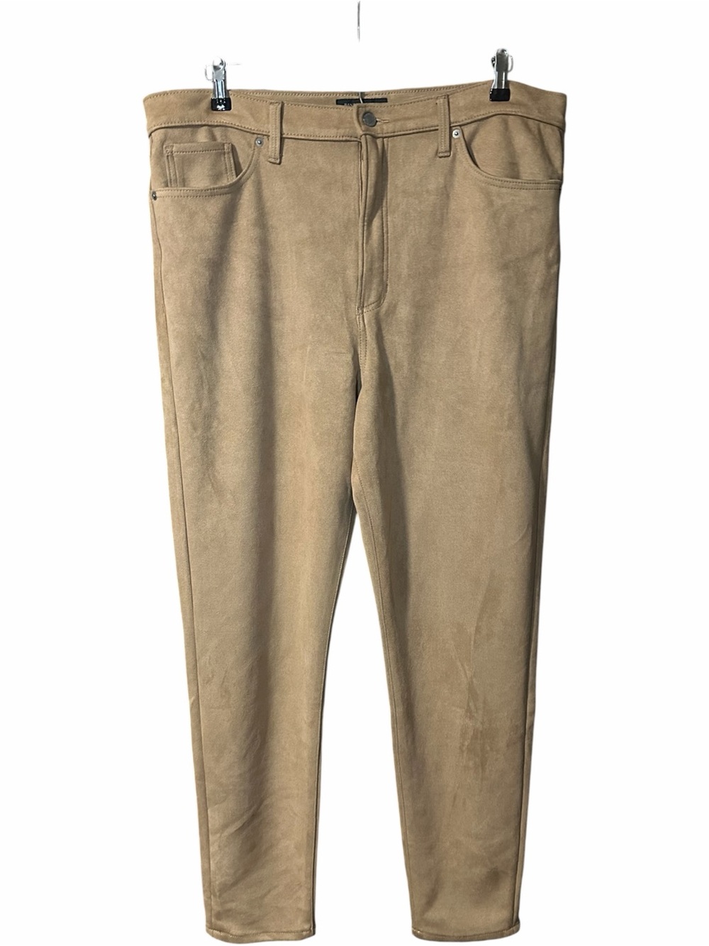 Banana Republic Factory Faux Suede High Rise Skinny Pants Tan Size 34 / 18 Tall